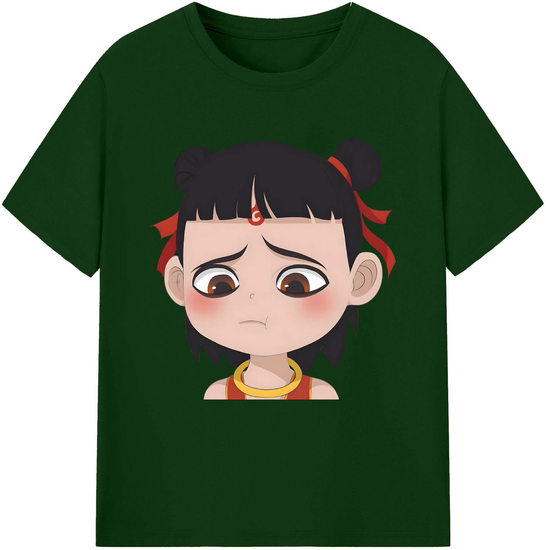 （画像用） Ne Zha 2 ナタ 魔童の大暴れ 綿100％半袖Tシャツ（フロントプリント）